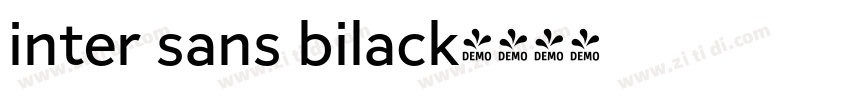 inter sans bilack字体转换